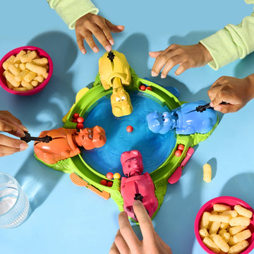 Hungry Hungry Hippos Board Game for Preschoolers, Ages 4 and up, For 2 to 4 Players