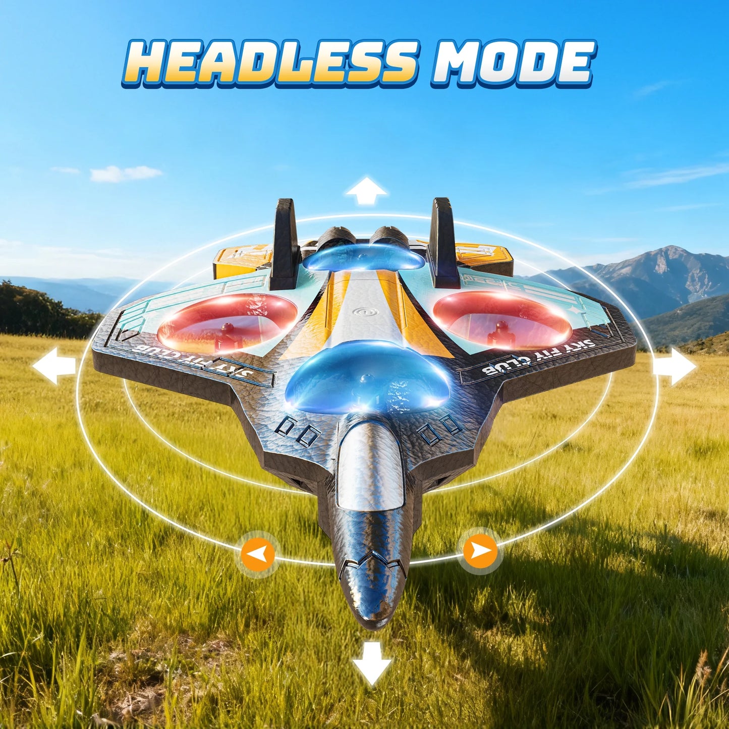 Drones for Kids Mini Stunt Remote Control Airplane, Lightweight Durable Foam Design Plane with 2.4GHz Headless Mode Gliding, One-key Take-off/Landing, 2 Batteries