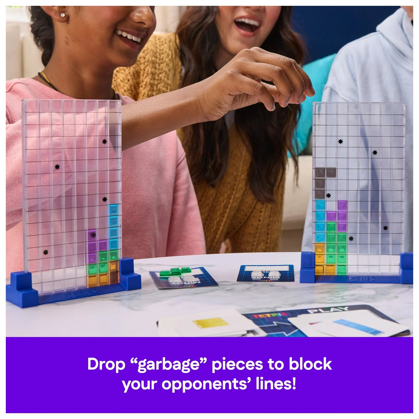 Spin Master Games, Tetris: The Board Game, Multiplayer Head-to-Head Challenge, 2-4 Players, for Ages 8 and up