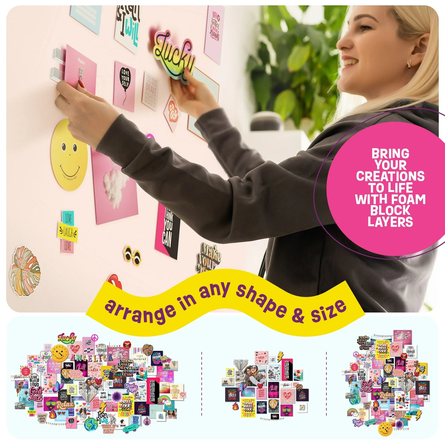 Wall Collage Craft Kit for Teen Girls – DIY Art Gift for Ages 11–16 – Fun Creative Project for Tweens