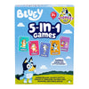 Bluey 5 Family Favorites Card Game Set, Includes Fun Bluey Versions of Snap, War, Go Fish, Old Maid And Memory, With 53 Jumbo Sized Cards, 2 - 4 Players, Ages 3