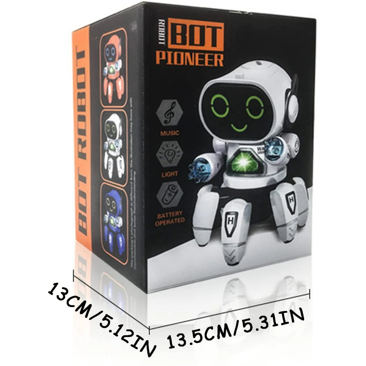 Lvelia Robot Toy for Kids, Intelligent Electronic Walking Dancing Robot Toys with Flashing Lights and Music for Age 3-12 Year Old Boys Girls Birthday Gift Present,Orange