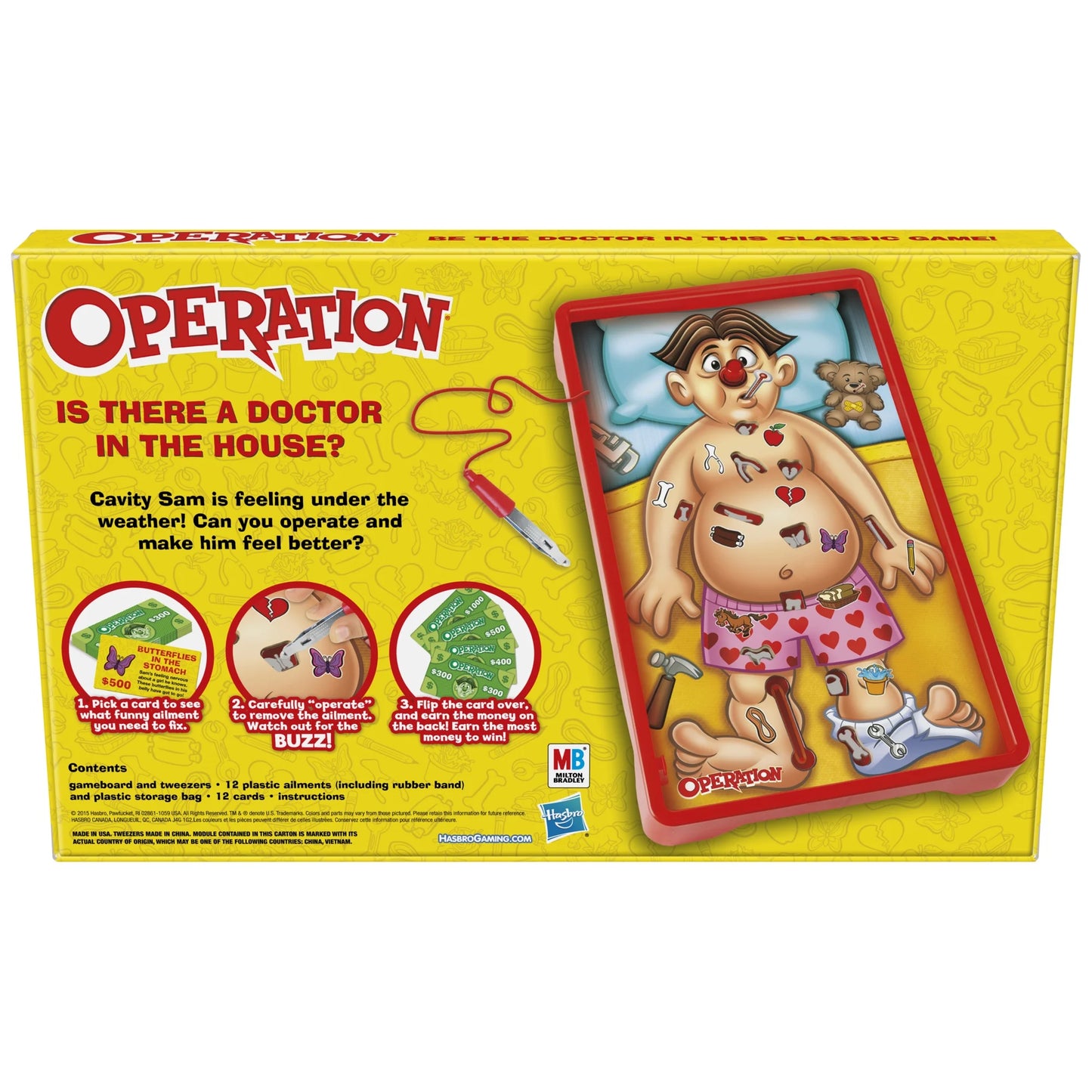 Operation Electronic Board Game with Doctor Cards and Funny Ailments, Kids Games, Ages 6+