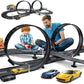 Fisca Slot Car Race Track Sets, 20ft Electric/Hand Shake Slot Car Track, Dual Race Track Race Cars Toy for Girls Boys Age 4-12