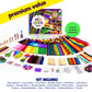Arts & Crafts Vault - Craft Supplies Kit for Kids - Activity Crafting in a Box - Gifts for Girls & Boys Ages 4-12 Years