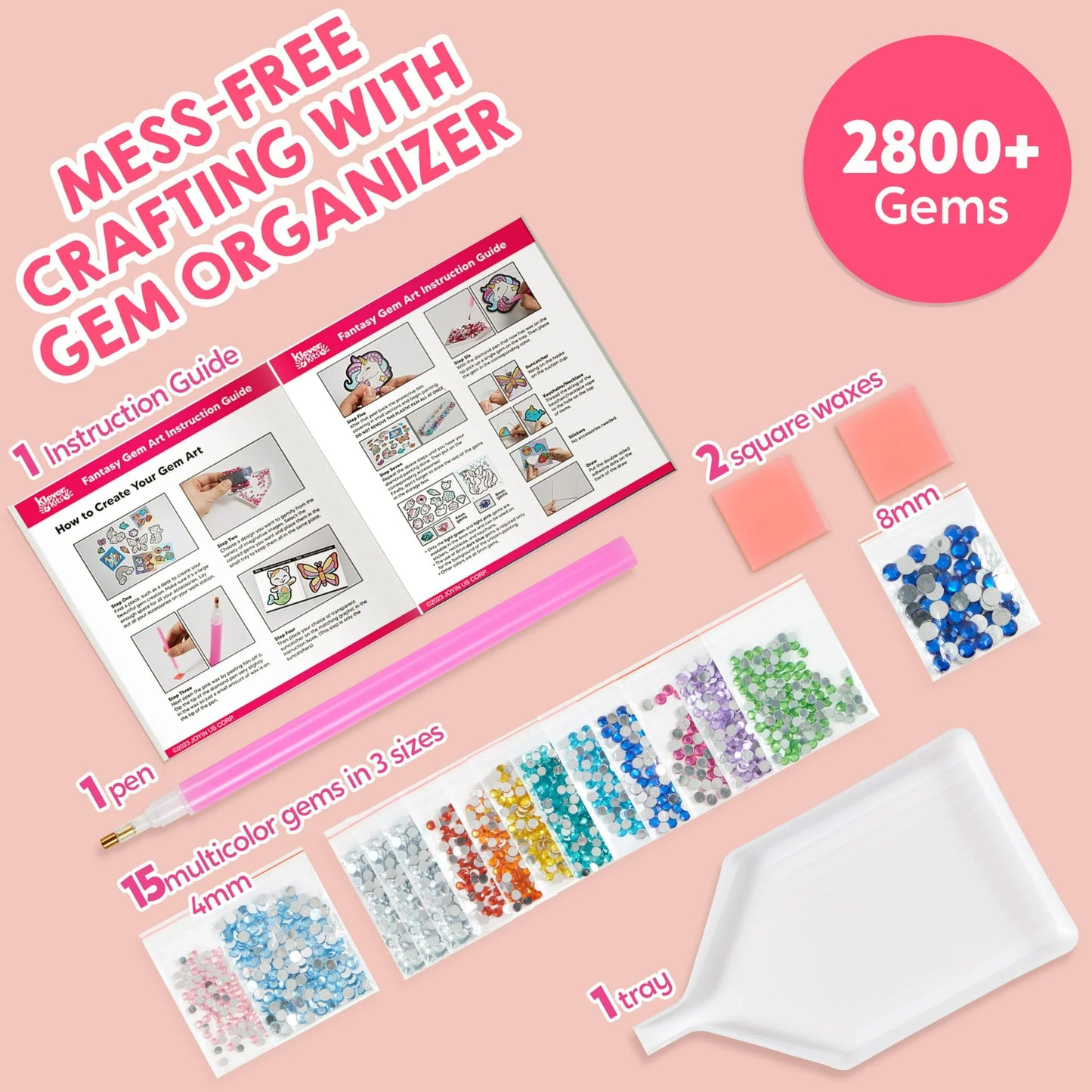 16 Projects Big Gem Art,5D Gem Painting Activities Kits for Kids, Diamond Arts And Crafts for Girls 6-12,Christmas Birthday Gift
