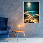 Moonlight Beach Diamond Art Kits for Adults Beginners, DIY Full Drill 5D Seaside Moon Diamond Art Kits for Home Wall Decor 12 x 16 Inch